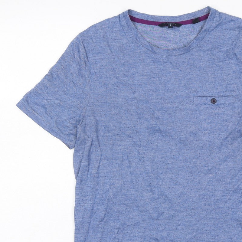 Additional view of Ted Baker London Men’s Blue, size L, Crew Neck Pocket T-Shirt