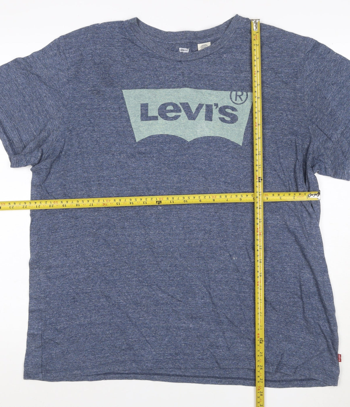 Levi's Men's Blue XL Graphic Logo Crew Neck Short Sleeve T-Shirt