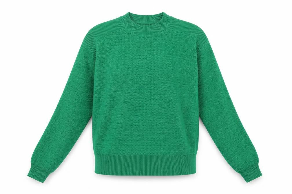 Marks & Spencer Women’s Green S High Neck Textured Knit Pullover Jumper