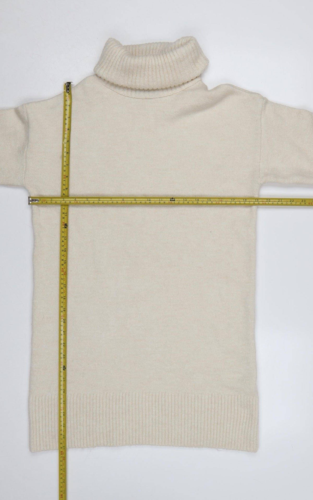 New Look Women Ivory S Roll Neck Longline Knit Tunic Jumper
