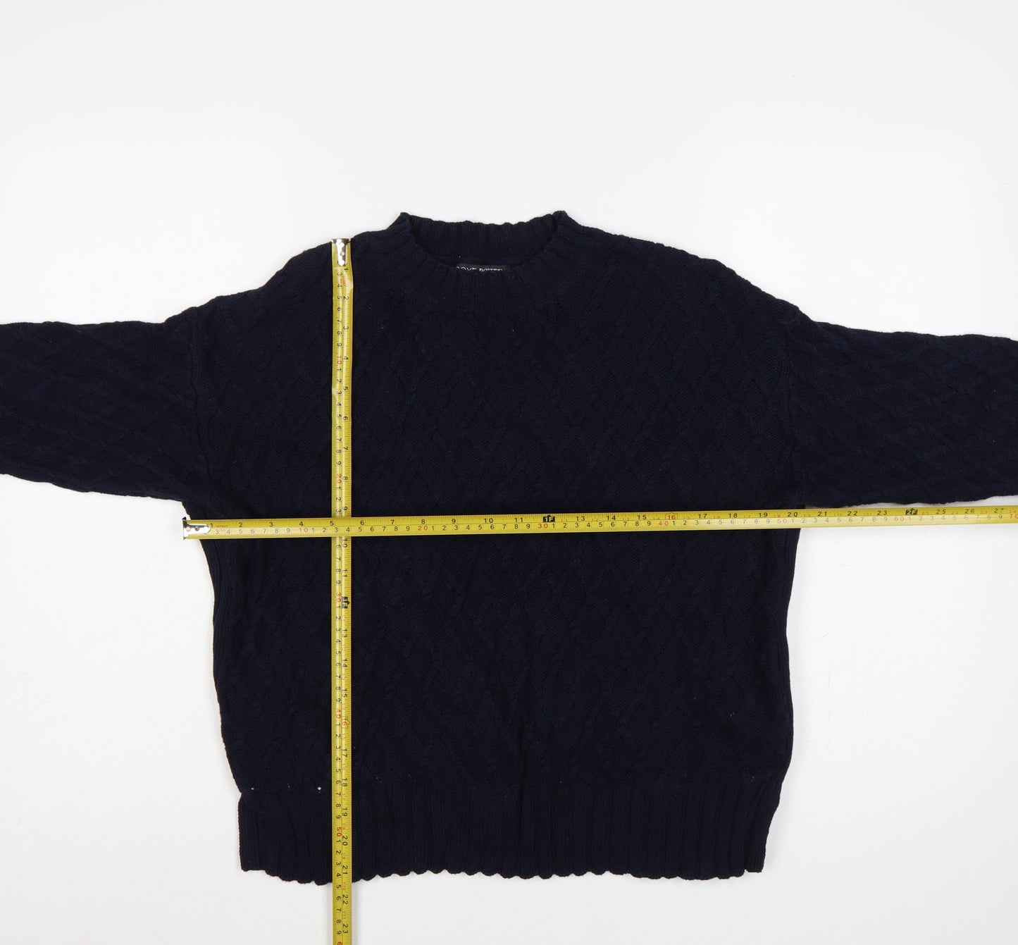 Next Petite Women’s Navy UK 12P Cable Knit Crew Neck Jumper
