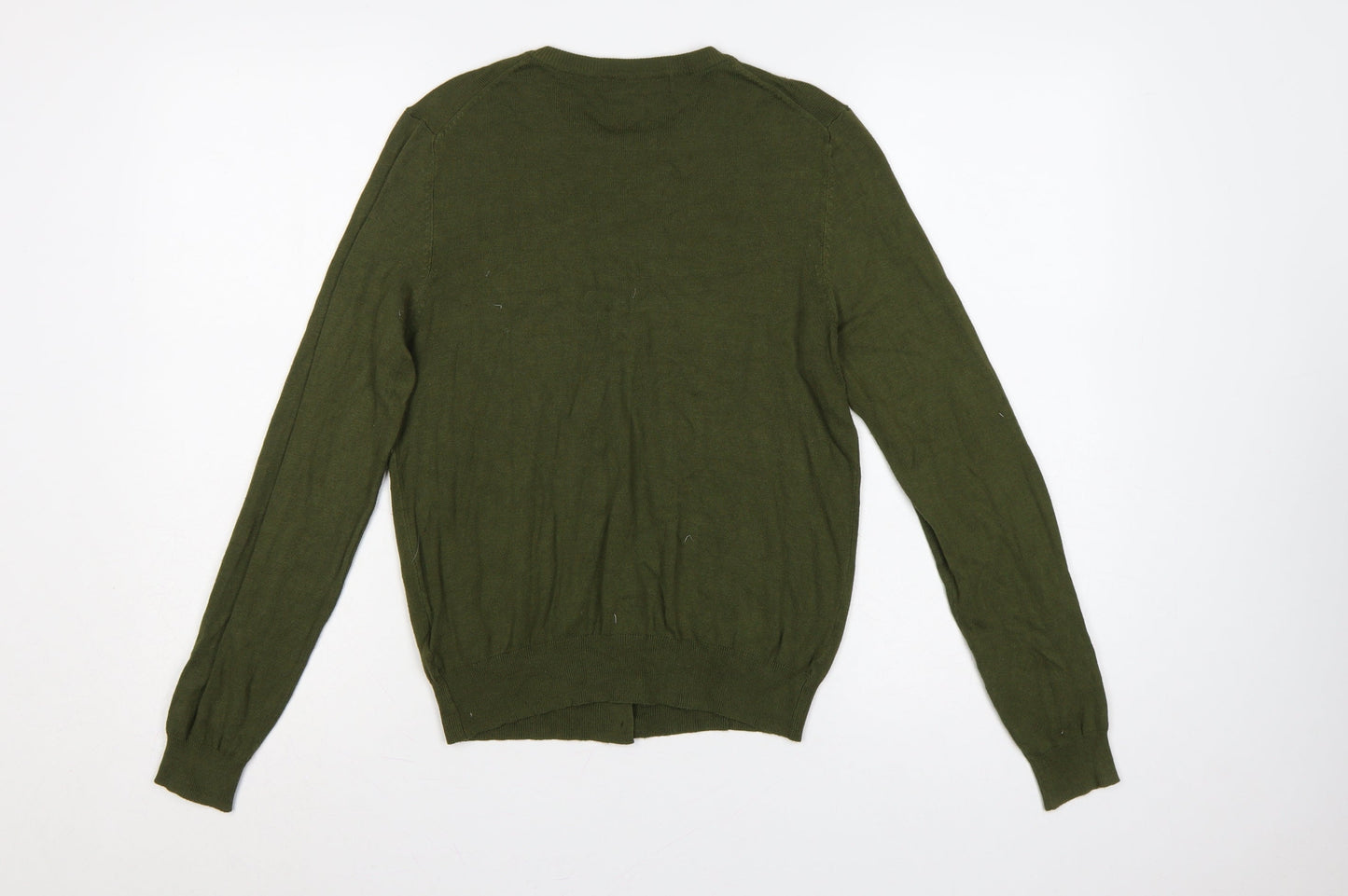 Marks & Spencer Women’s Green UK 12 Round Neck Button Cardigan