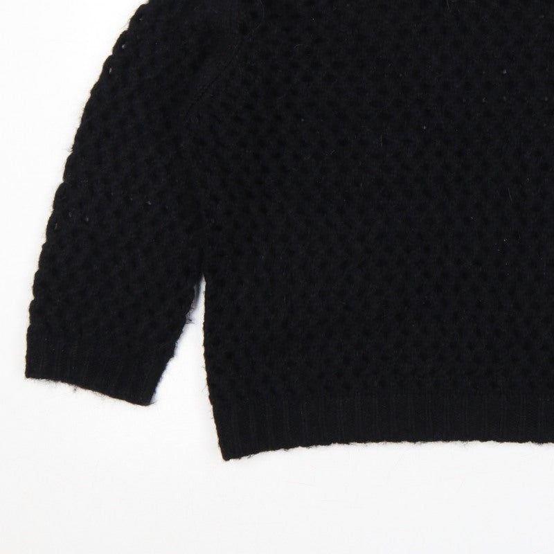 Rita Ora Women’s Black UK 12 Chunky Knit Round Neck Jumper