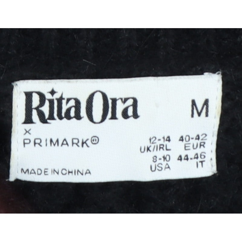 Rita Ora Women’s Black UK 12 Chunky Knit Round Neck Jumper
