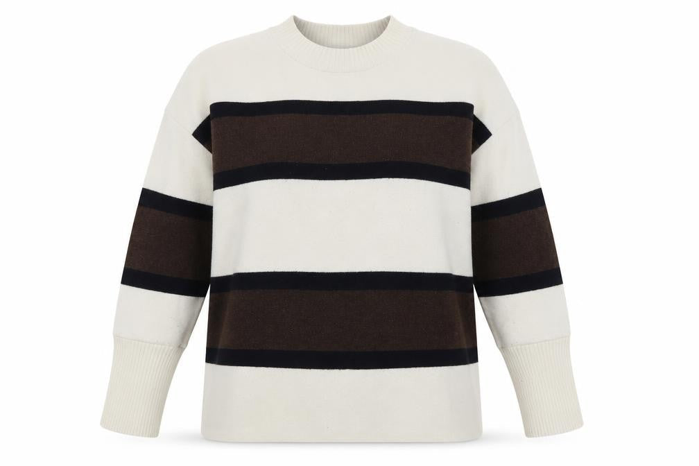 Next Women Multicoloured UK 18 Striped Crew Neck Pullover Jumper