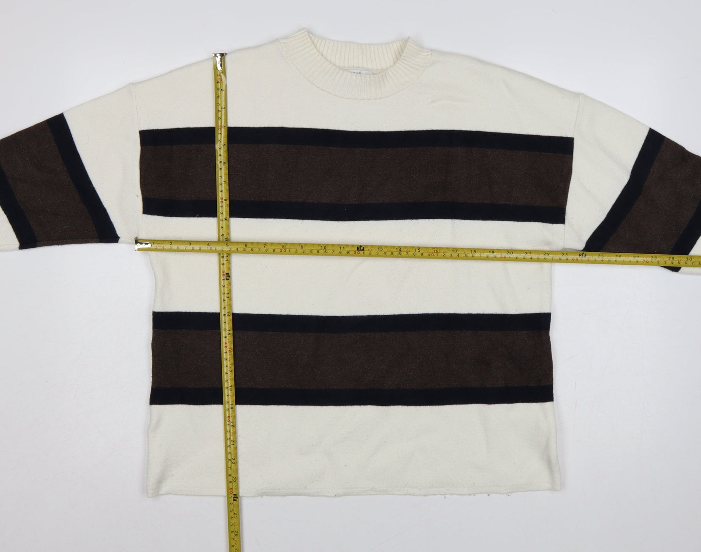 Next Women Multicoloured UK 18 Striped Crew Neck Pullover Jumper