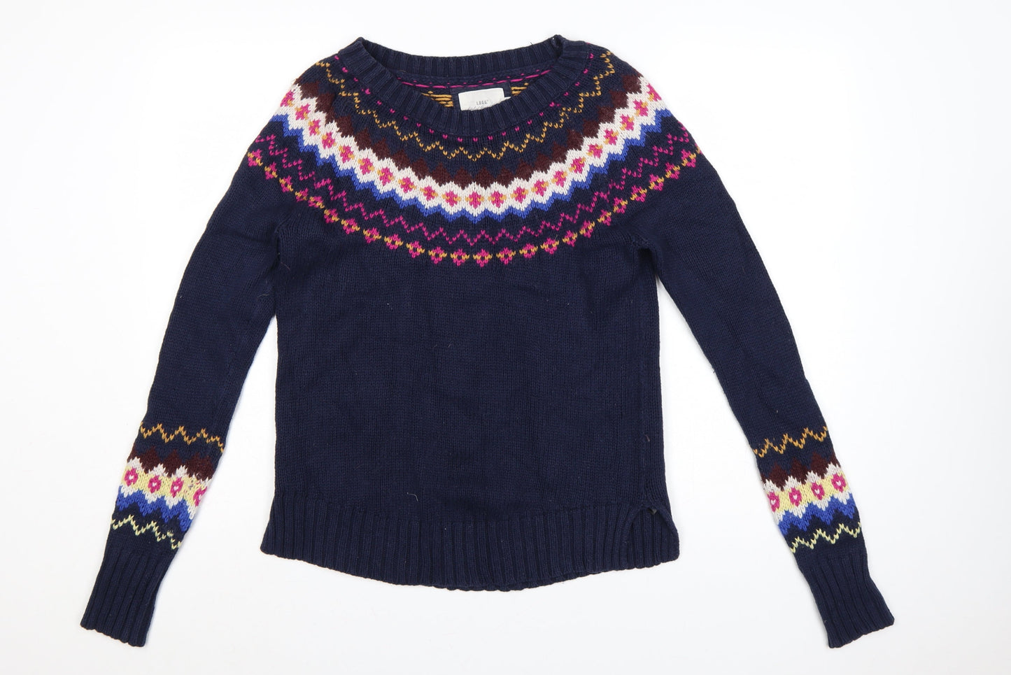 H&M Women’s Multicoloured M Fair Isle Crew Neck Knit Jumper