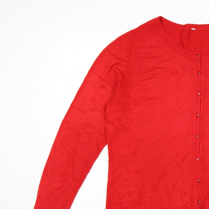 BHS Women’s Red Size 20 Round Neck Button Knit Cardigan
