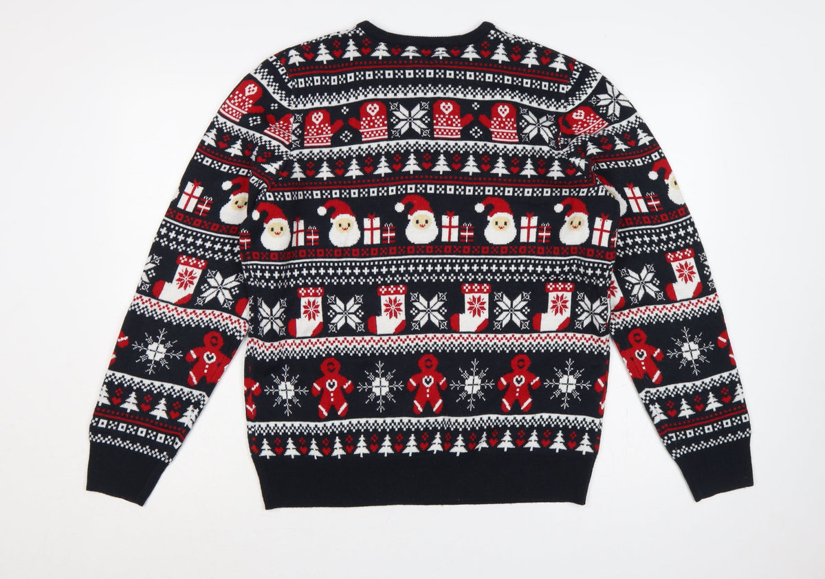 Livergy Men’s Multicoloured M Christmas Fair Isle Crew Neck Jumper