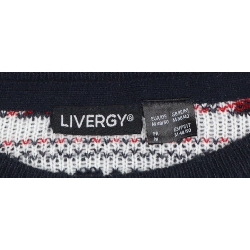 Livergy Men’s Multicoloured M Christmas Fair Isle Crew Neck Jumper
