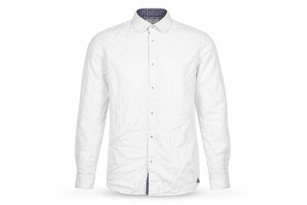 Ted Baker Men’s White Size L Cotton Button-Up Long Sleeve Shirt