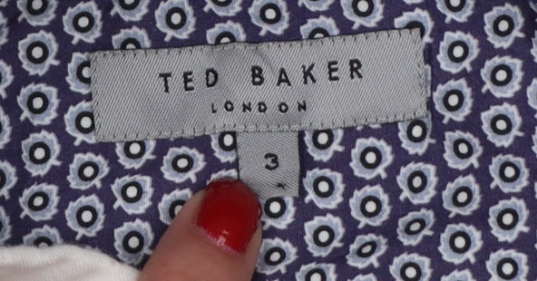 Ted Baker Men’s White Size L Cotton Button-Up Long Sleeve Shirt