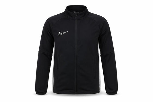 Nike Boys Black White 12-13 Years Full Zip Dri-FIT Track Sweatshirt L