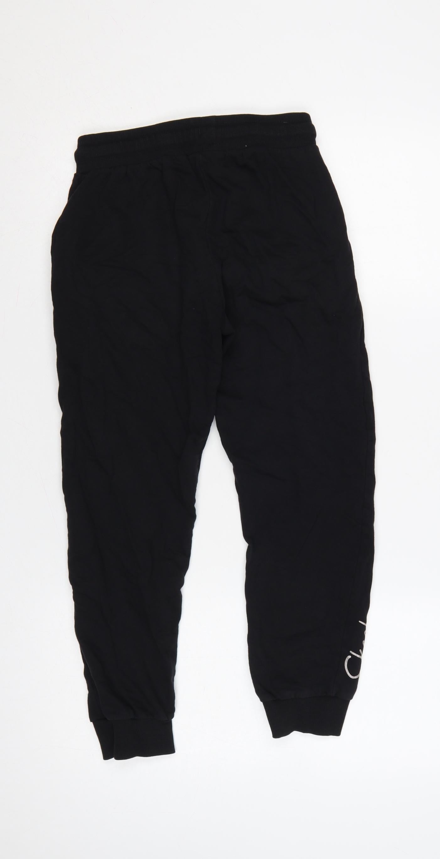 Skechers Girls Black Jogger Trousers 10-11 Years Cotton Drawstring