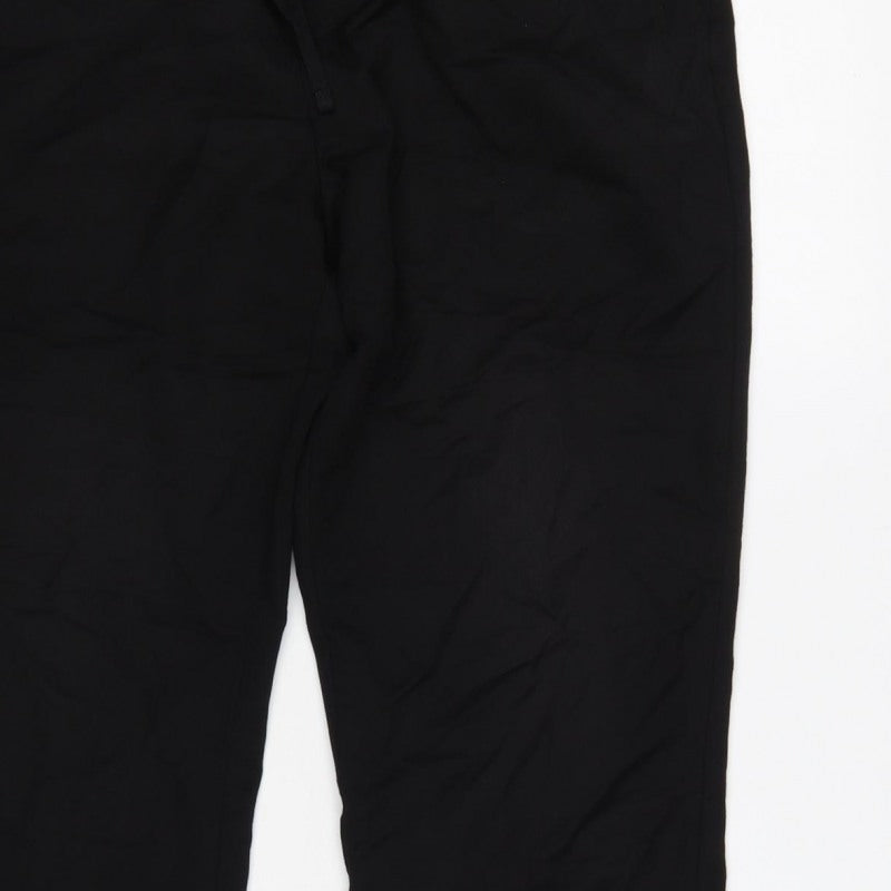 Additional view of H&M Men's Black Slim Fit Jogger Trousers, size S, Drawstring