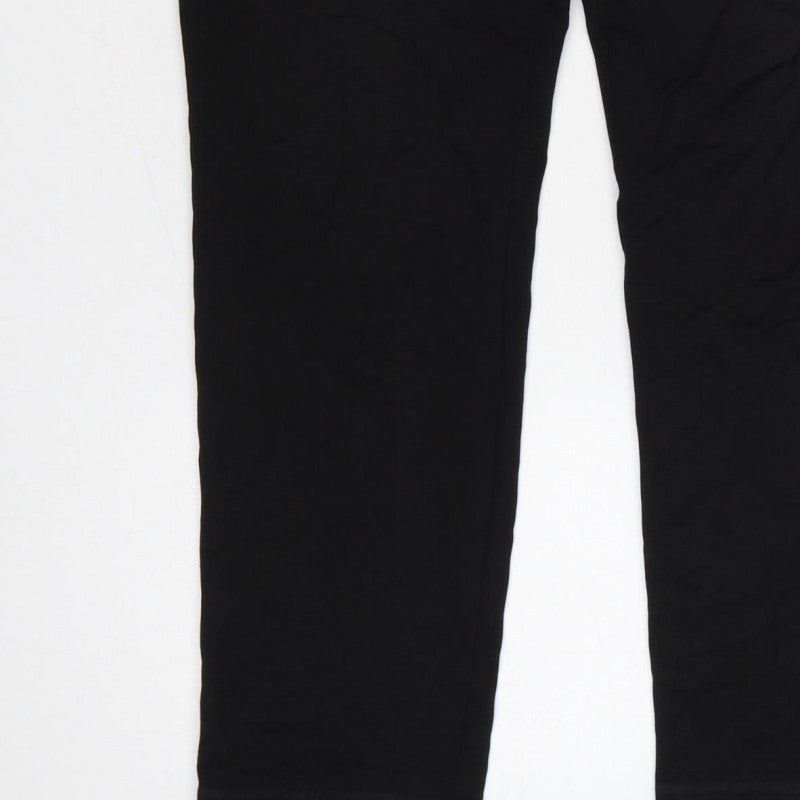 Additional view of H&M Men's Black Slim Fit Jogger Trousers, size S, Drawstring