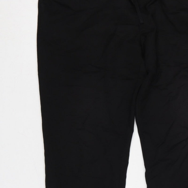 Additional view of H&M Men's Black Slim Fit Jogger Trousers, size S, Drawstring