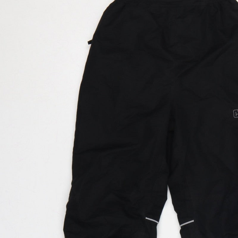 Additional view of Higar boys’ black 8 years snow pants reflective padded ski trousers