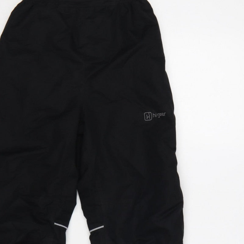Additional view of Higar boys’ black 8 years snow pants reflective padded ski trousers