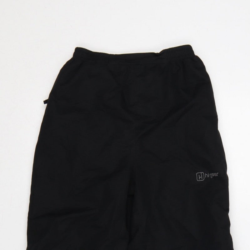 Additional view of Higar boys’ black 8 years snow pants reflective padded ski trousers