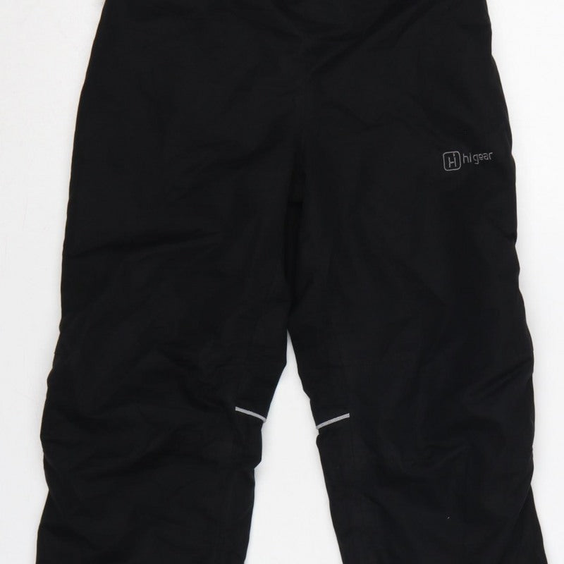 Additional view of Higar boys’ black 8 years snow pants reflective padded ski trousers