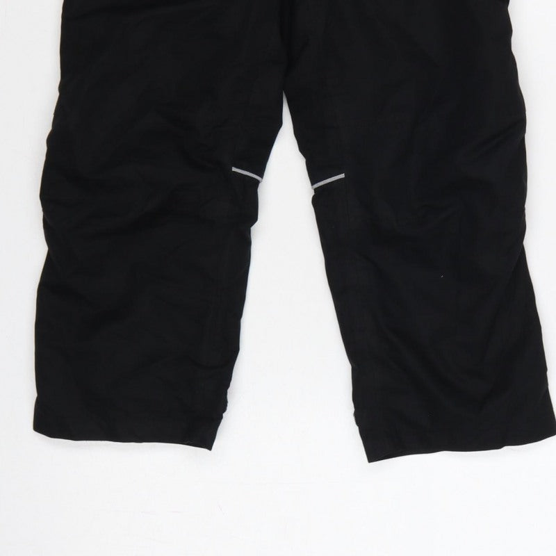 Additional view of Higar boys’ black 8 years snow pants reflective padded ski trousers