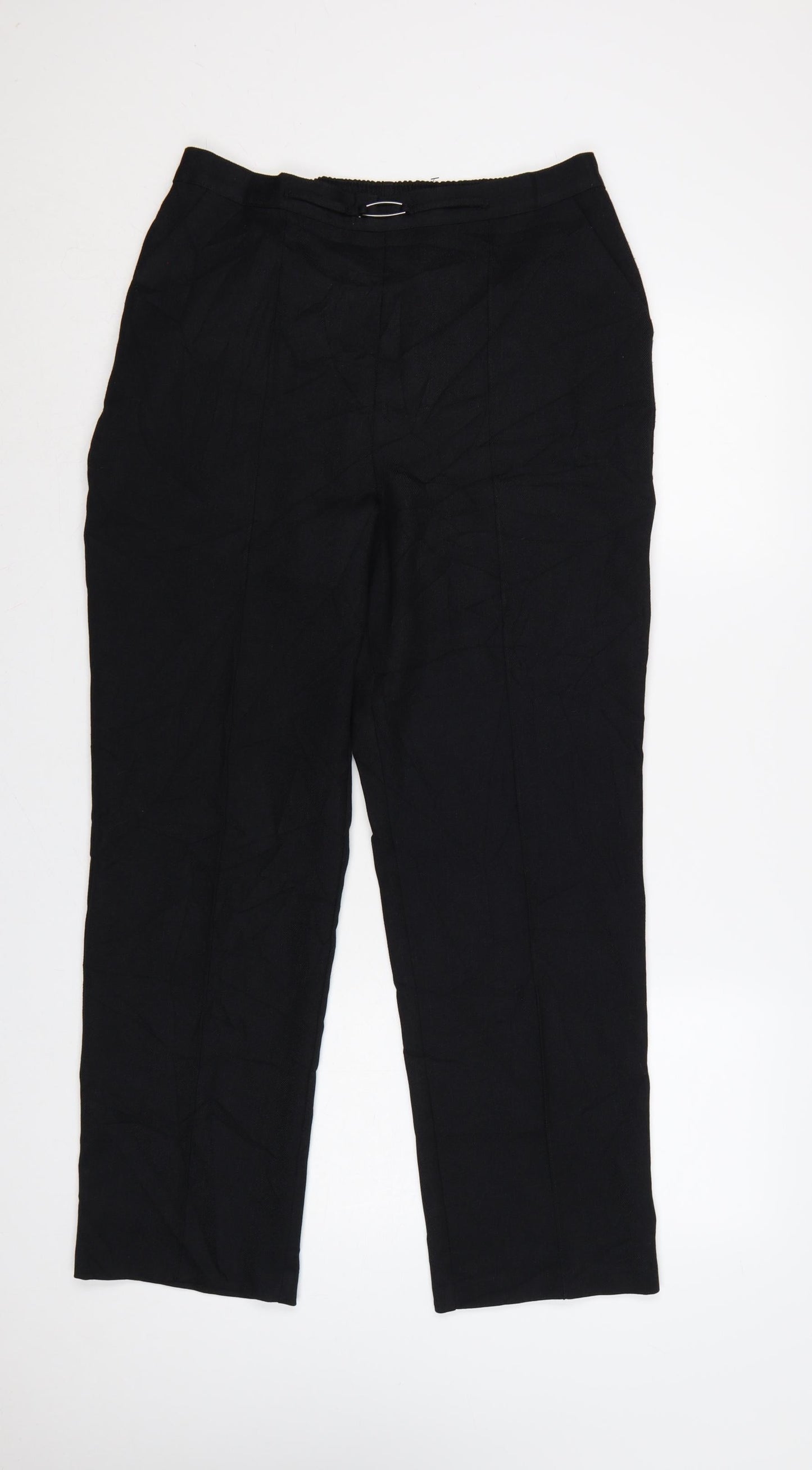 Et Vous Women’s Black Size 12 Straight Leg Dress Trousers