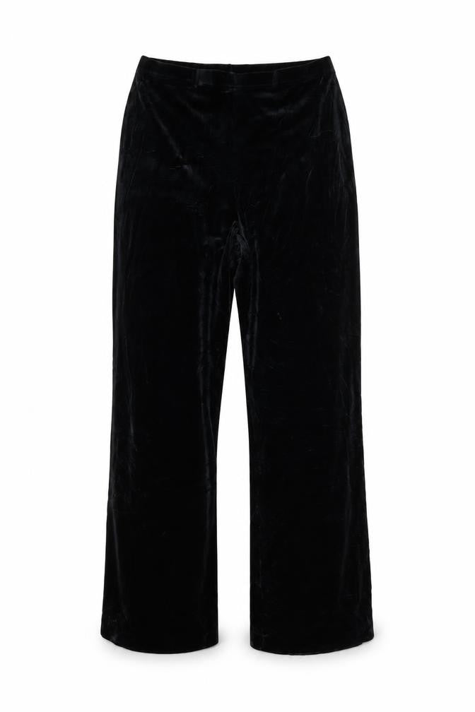 Marks & Spencer Women’s Black UK 14 Velvet Flared Trousers