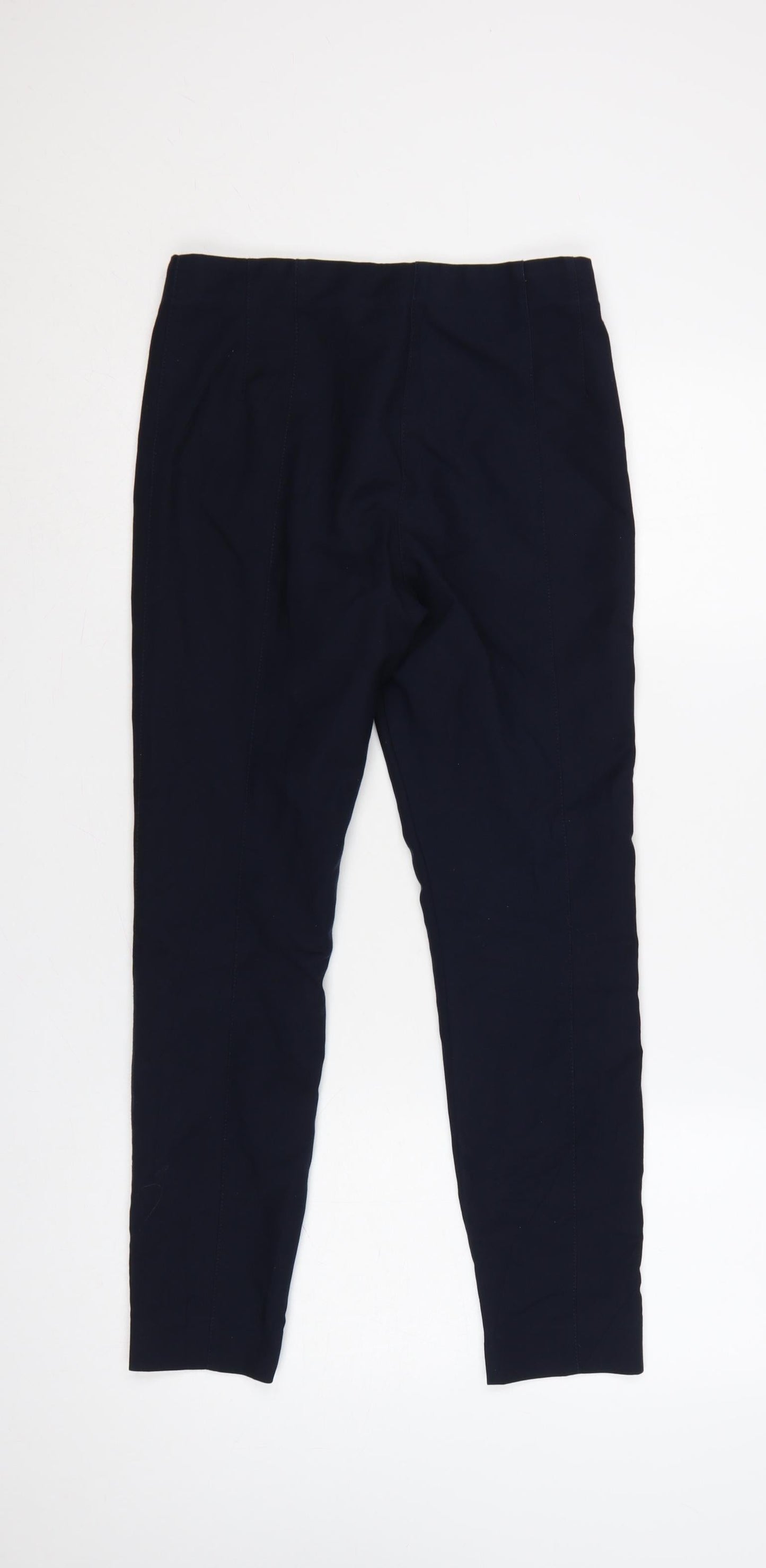Mango Women's Navy UK 8 Slim Stretch Trousers Smart Workwear