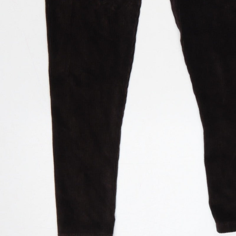 Marks & Spencer Women Brown Size 10 High Rise Corduroy Leggings