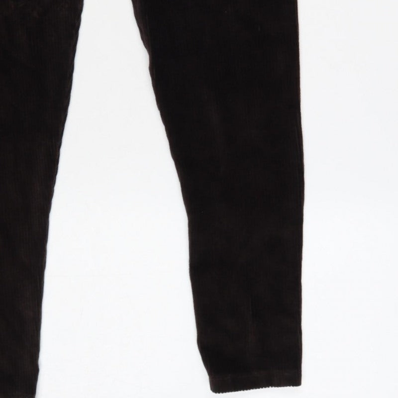 Marks & Spencer Women Brown Size 10 High Rise Corduroy Leggings