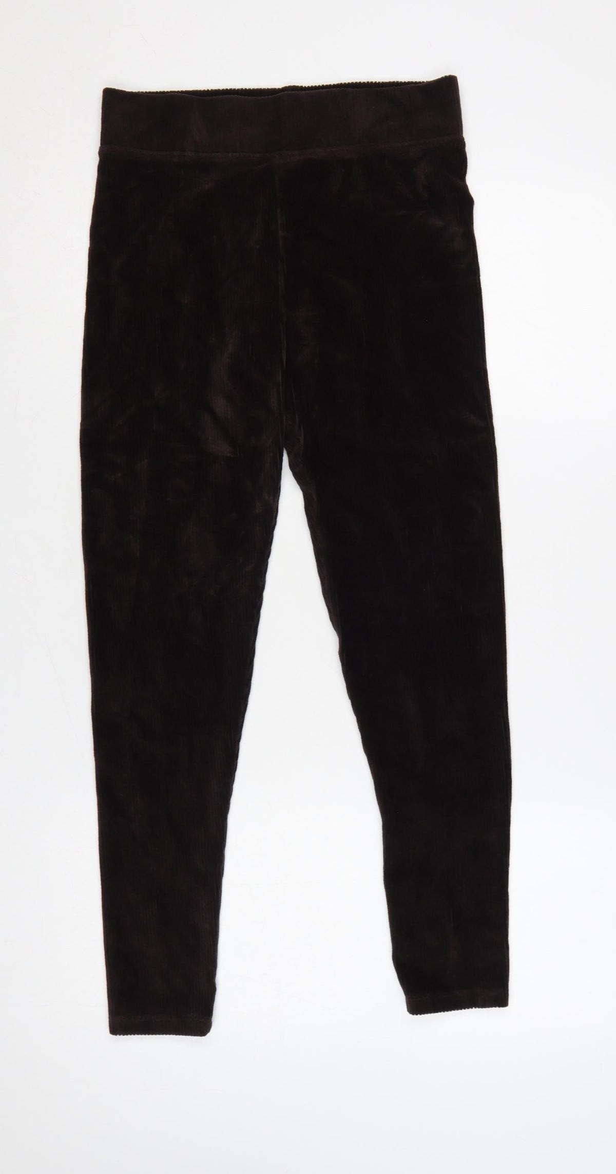 Marks & Spencer Women Brown Size 10 High Rise Corduroy Leggings