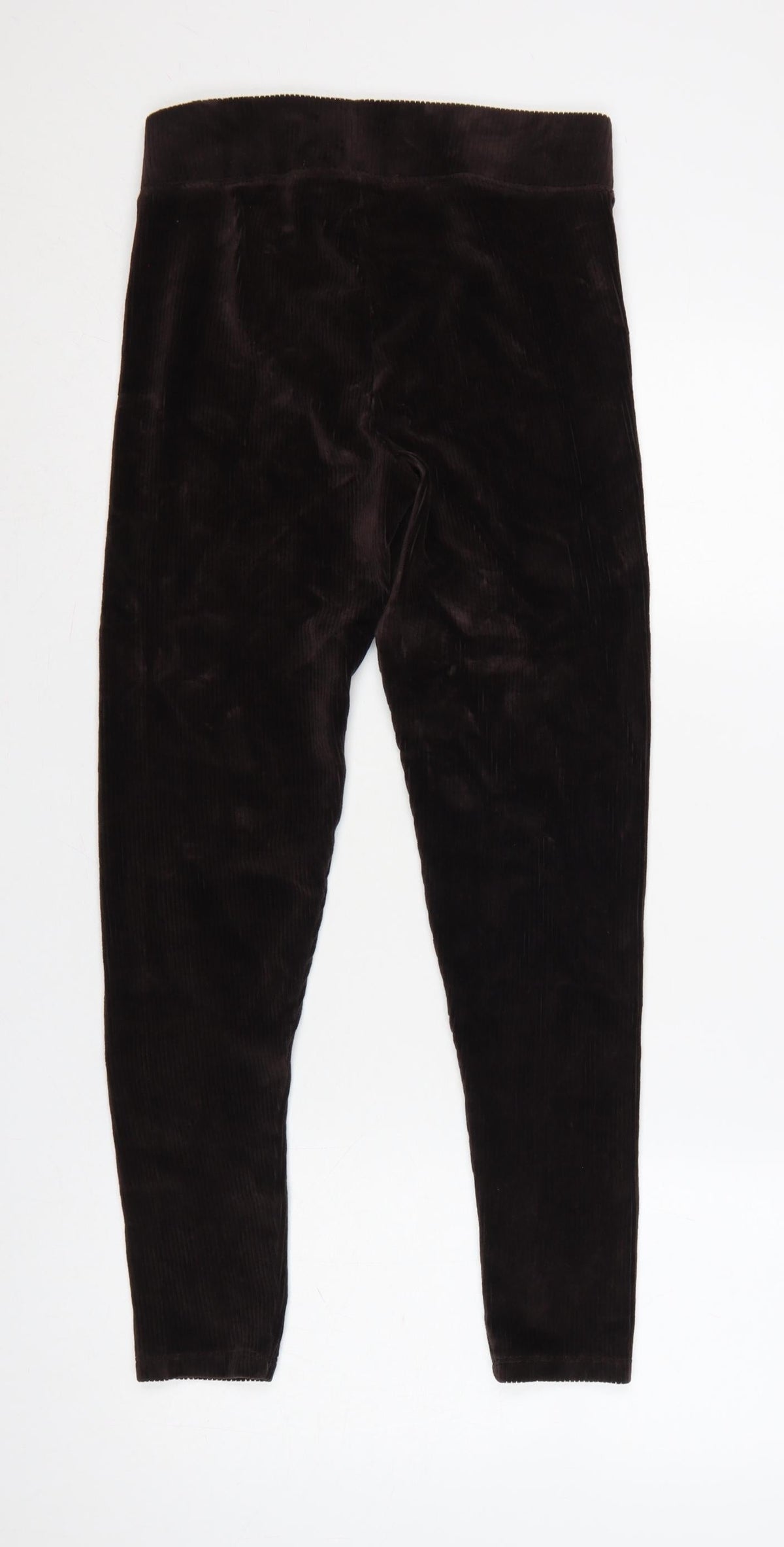 Marks & Spencer Women Brown Size 10 High Rise Corduroy Leggings