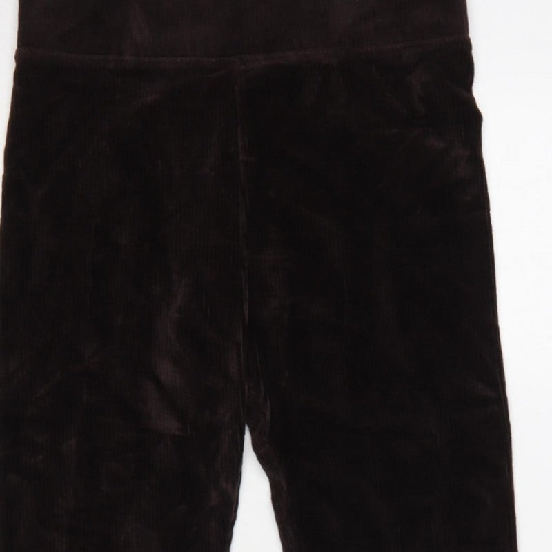 Marks & Spencer Women Brown Size 10 High Rise Corduroy Leggings