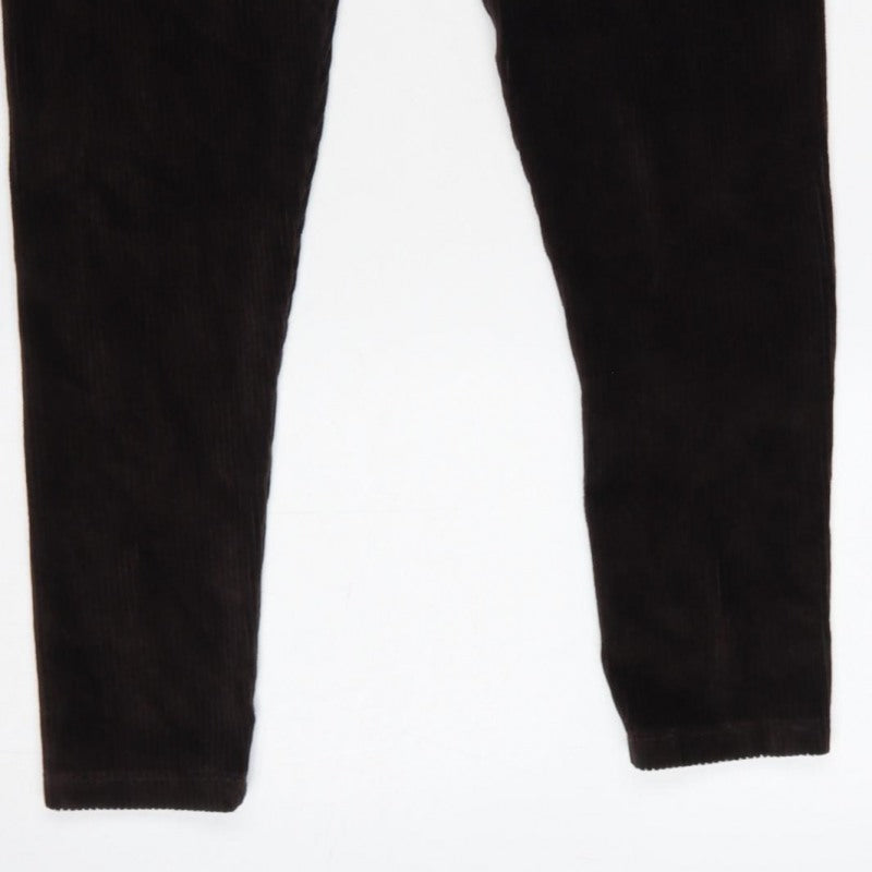 Marks & Spencer Women Brown Size 10 High Rise Corduroy Leggings