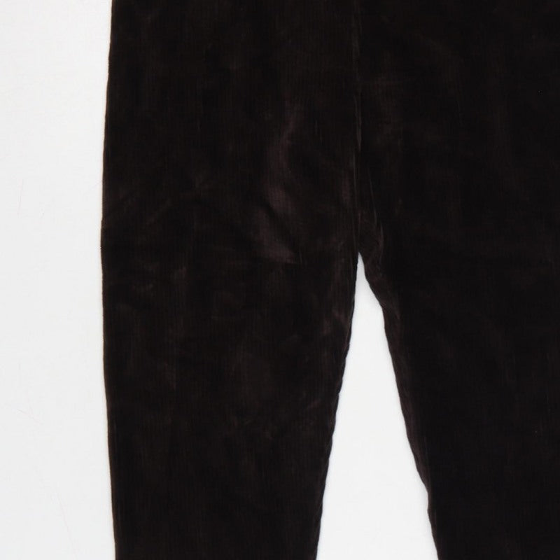 Marks & Spencer Women Brown Size 10 High Rise Corduroy Leggings