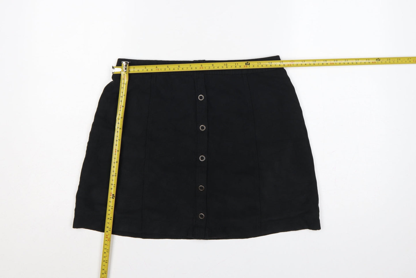 Hollister Women’s Black UK 10 Button Front Mini Pencil Skirt
