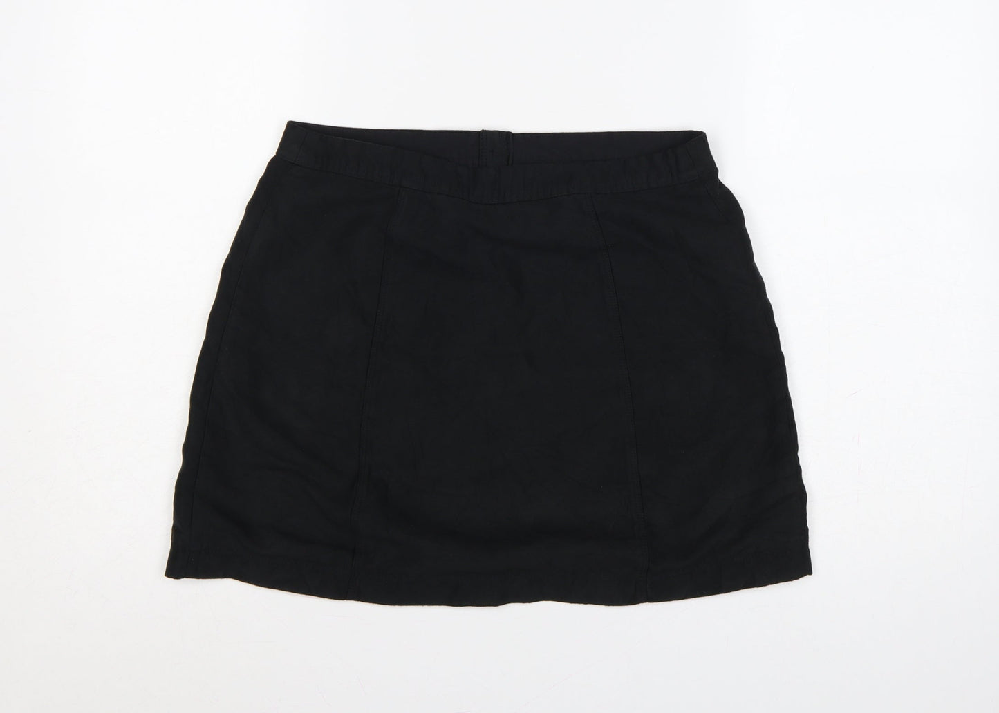 Hollister Women’s Black UK 10 Button Front Mini Pencil Skirt