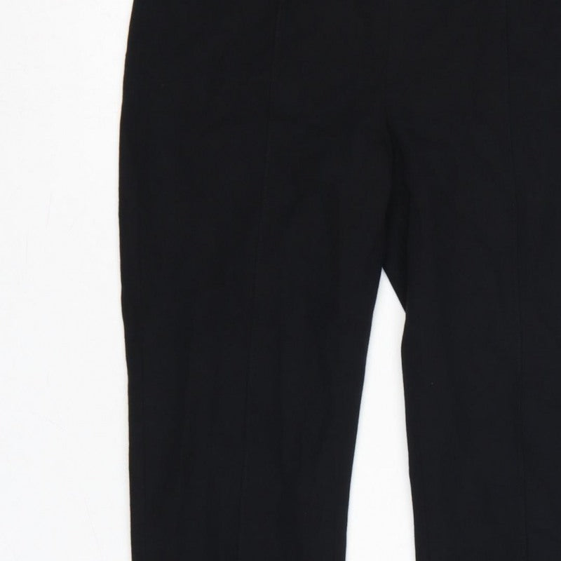 ARKET Women Black UK 10 High Rise Straight Tailored Trousers