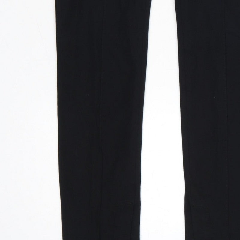 ARKET Women Black UK 10 High Rise Straight Tailored Trousers