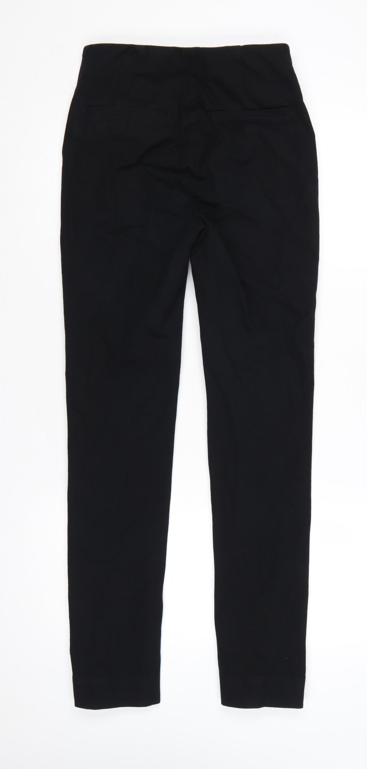 ARKET Women Black UK 10 High Rise Straight Tailored Trousers