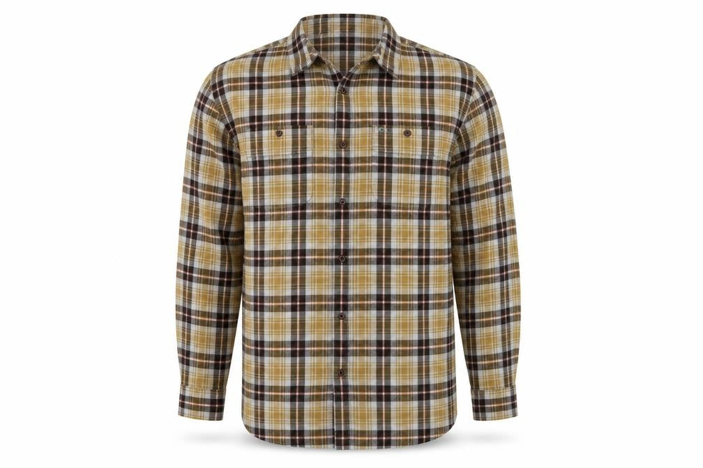 Front view of Quiksilver Men’s Multicoloured M Regular Fit Plaid Long Sleeve Shirt