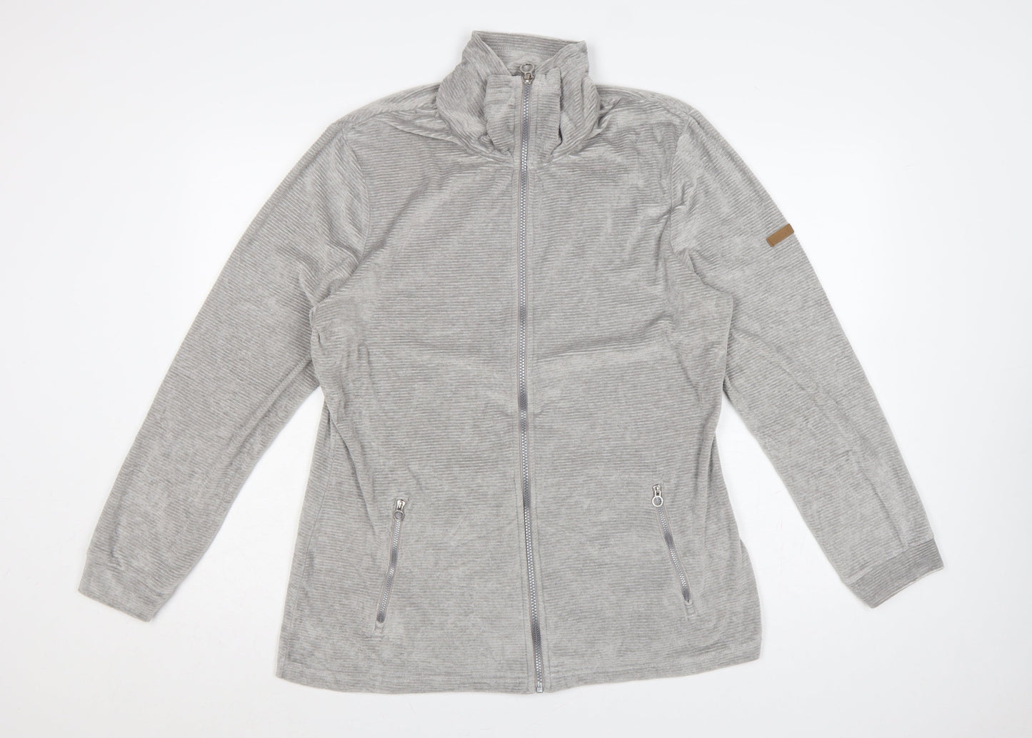 Regatta Women Grey UK 16 Full Zip High Neck Sweatshirt Jacket