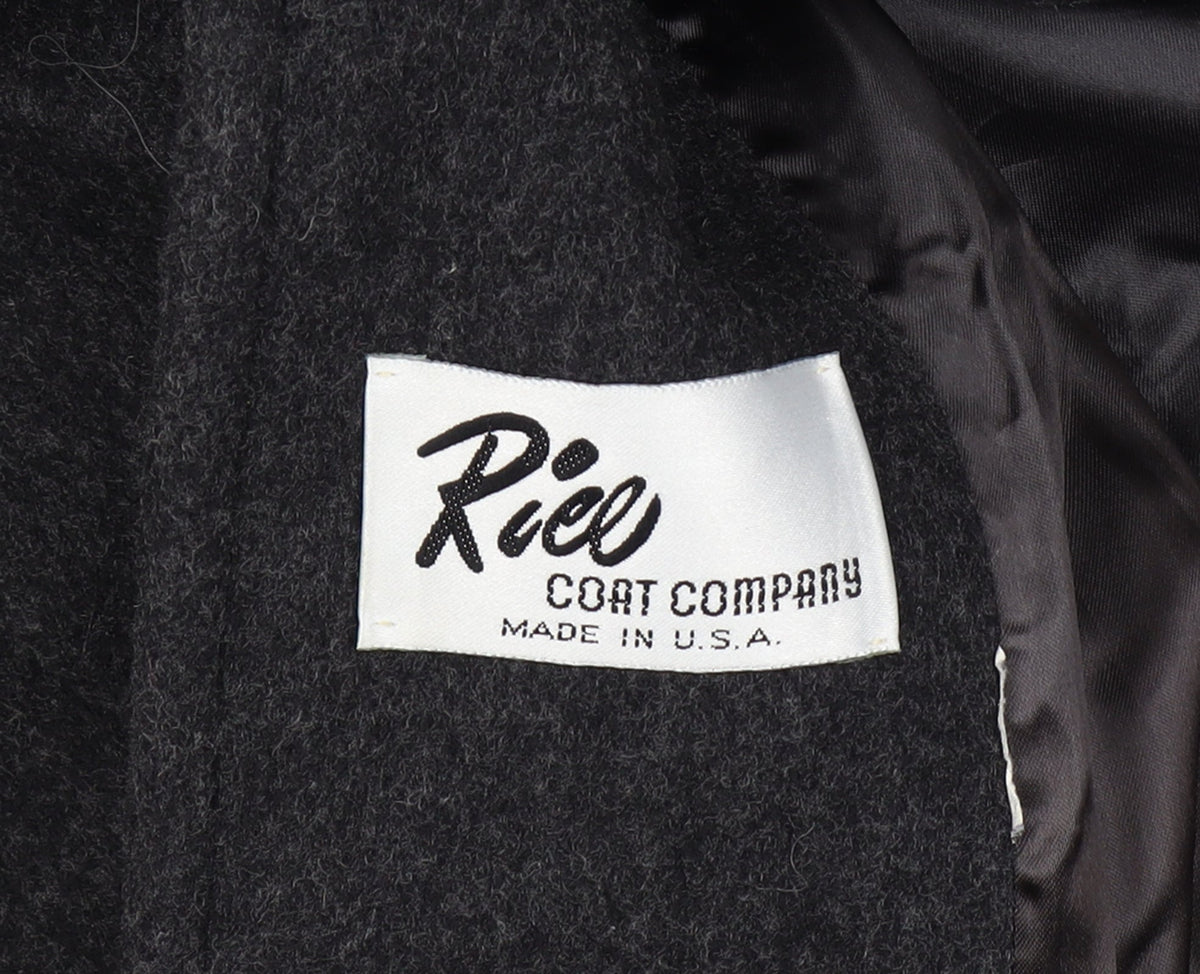 Rice Coat Company Size 14 Women’s Black Vintage Long Lined Pea Coat