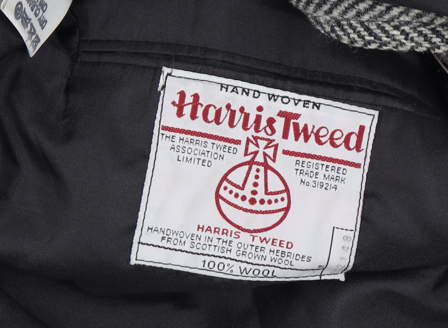 Harris Tweed Men’s Grey Wool Herringbone Blazer Jacket Size Unlabelled