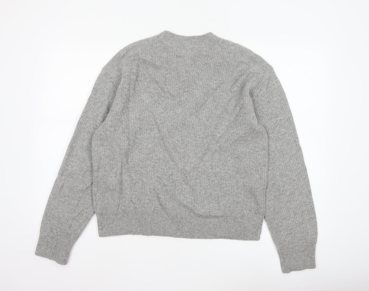 Comptoir des Cotonniers Women Grey Wool Crew Neck Jumper M