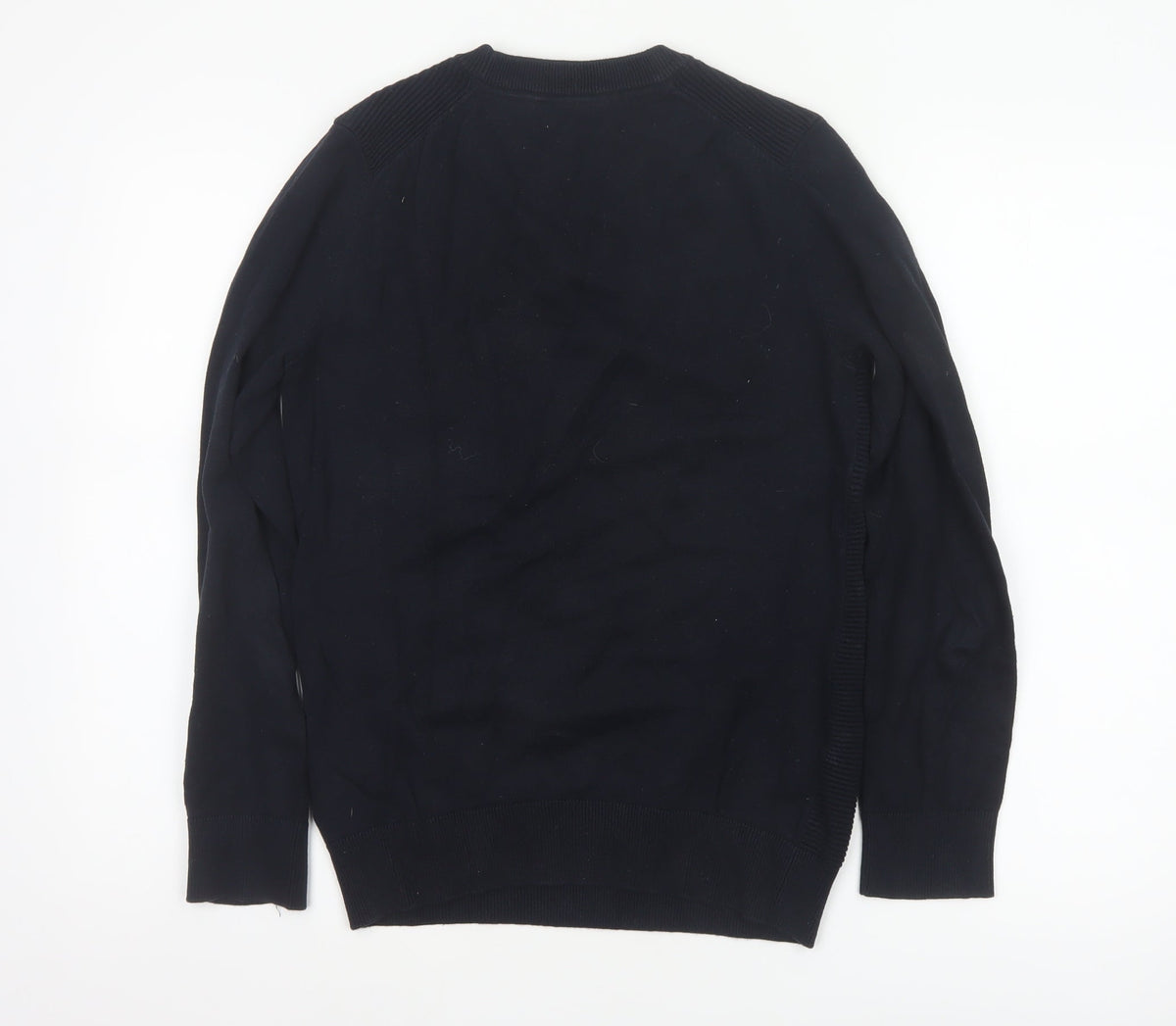 Joules Women’s Black XS Cotton Crew Neck Tight-Knit Pullover Jumper