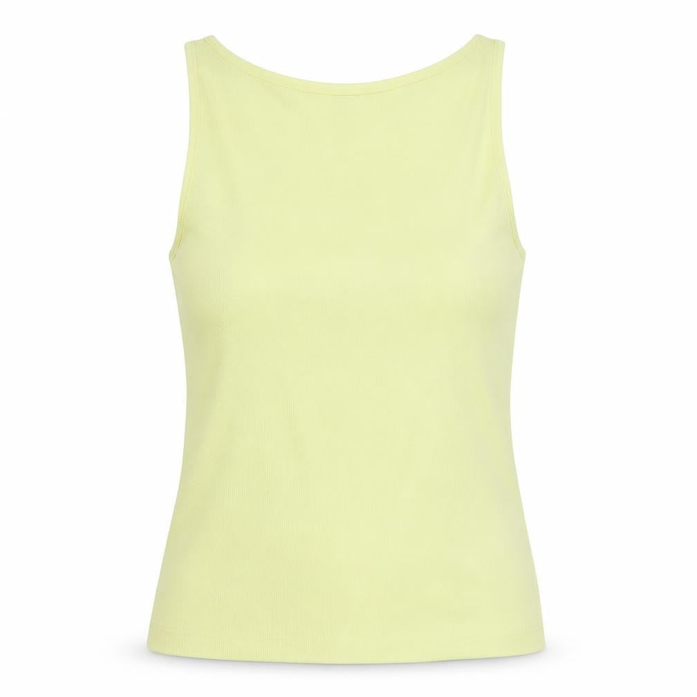Marks & Spencer Women Yellow M Slim Fit Scoop Neck Lightweight Knit Tank Top