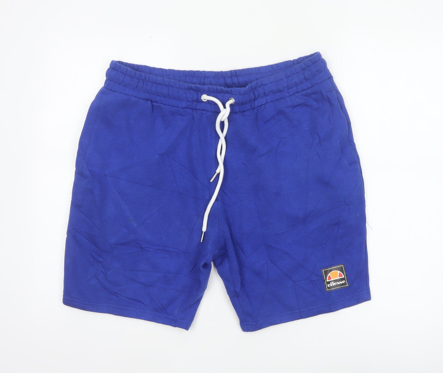 Ellesse Men's Blue L Sweat Shorts Drawstring Logo Casual