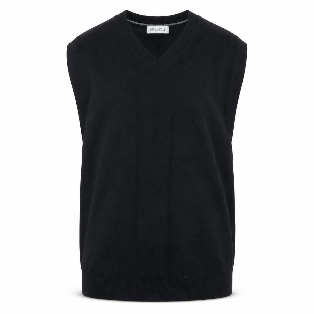 Concepts by Claiborne Men’s Black L Cotton V-Neck Knit Sweater Vest